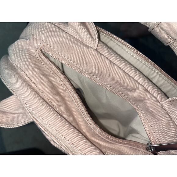 NWOT DAY OWL Unisex Recycled Backpack Pro Slim 14” Laptop Beige/Pink Canvas - Picture 9 of 15